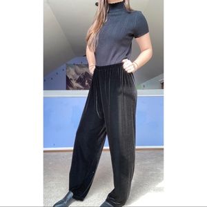 Vintage Chico’s Black Crushed Velvet Pants